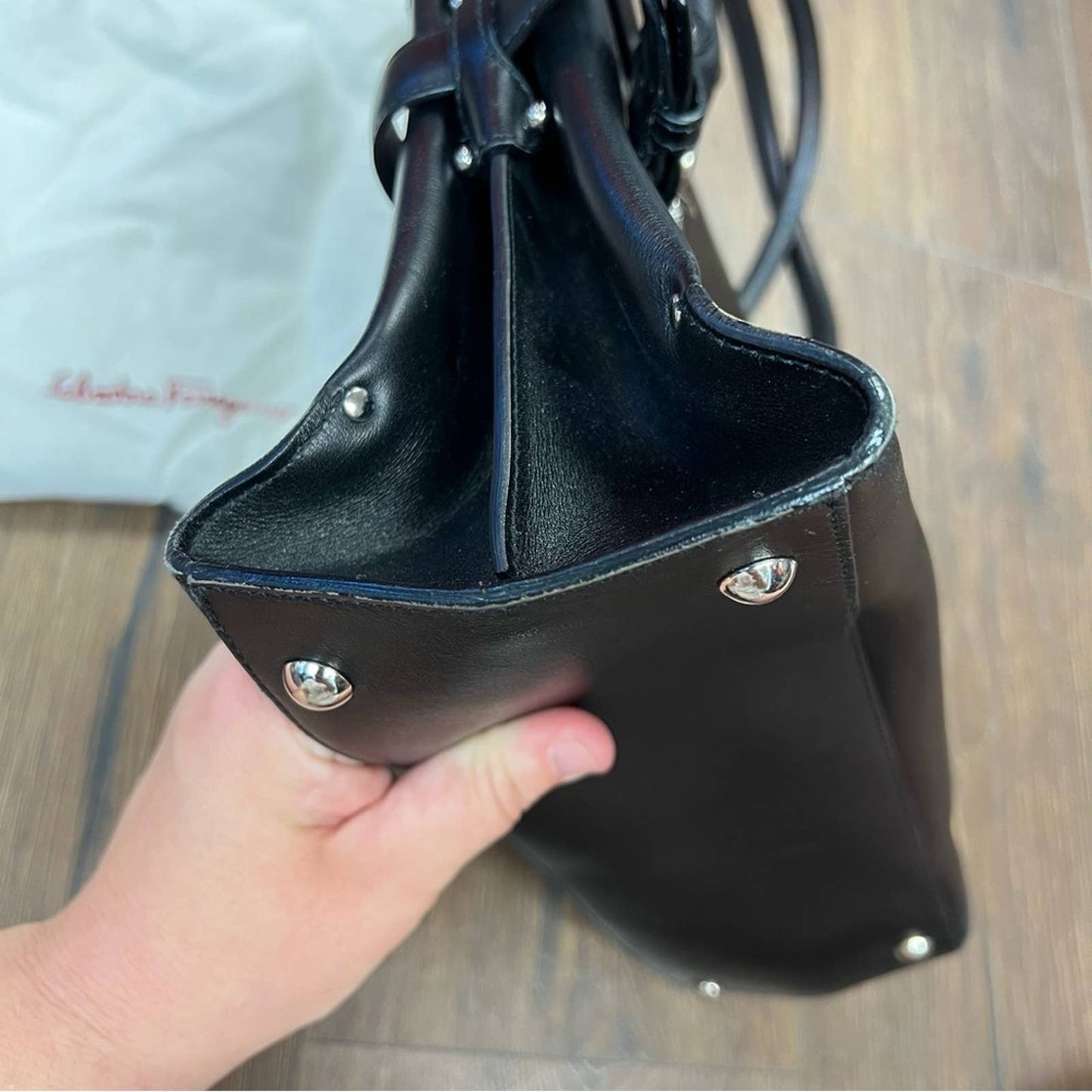 Salvatore Ferregamo Nappa leather Virna handbag