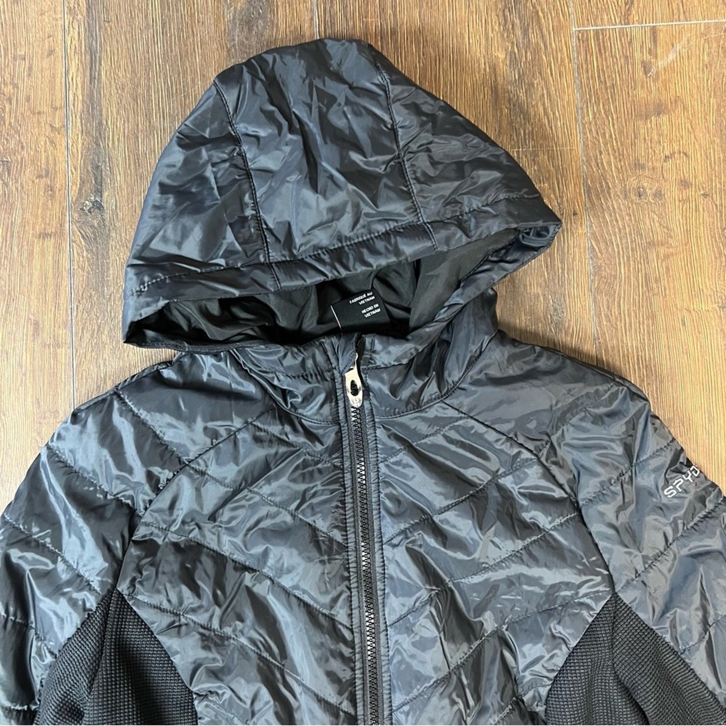 Spyder Full Zip Coat Black SZ SM