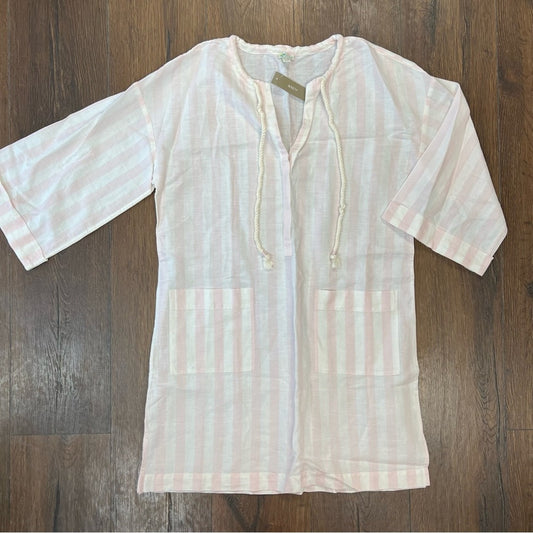 🆕 J Crew linen blend v-neck beach tunic SZ MED