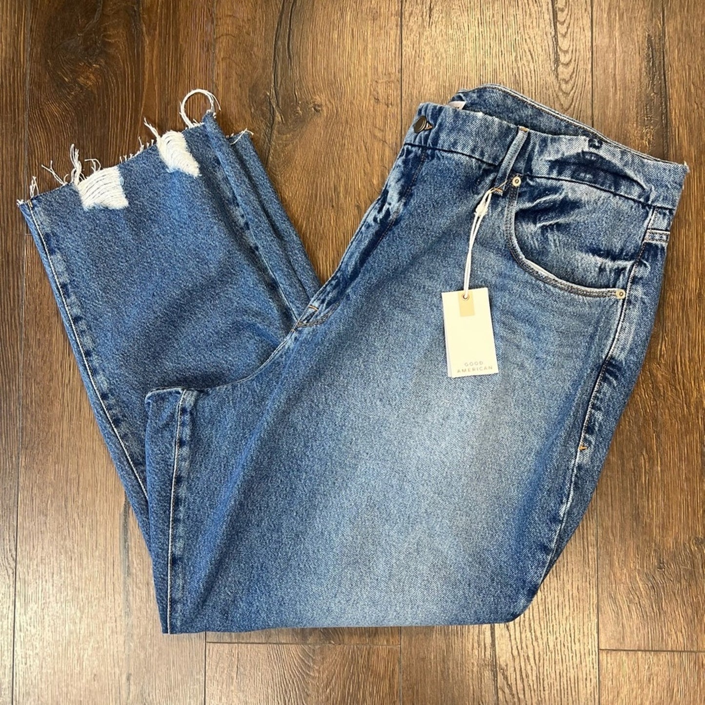 🆕 GOOD AMERICAN Good Vintage Jagged Hem SZ 20