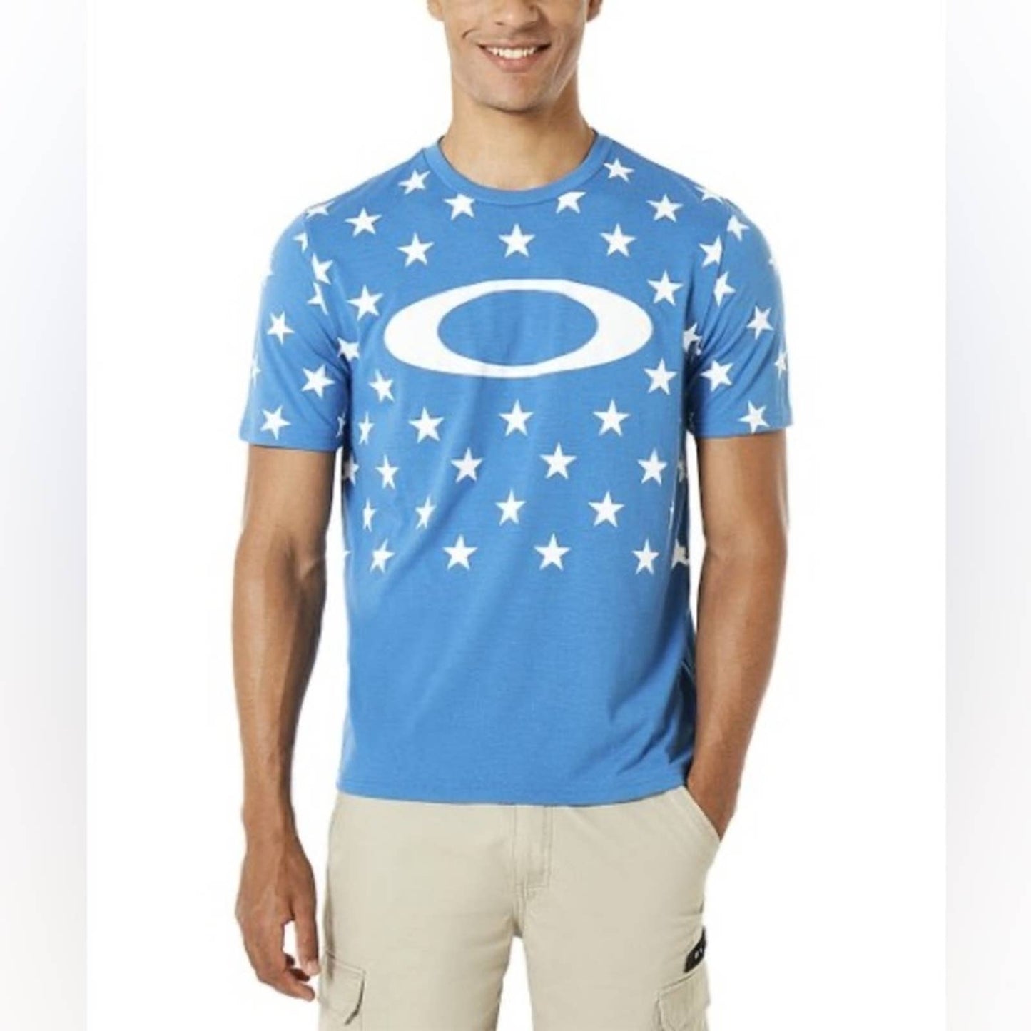 Oakley California Blue Star Crewneck Tee SZ LG