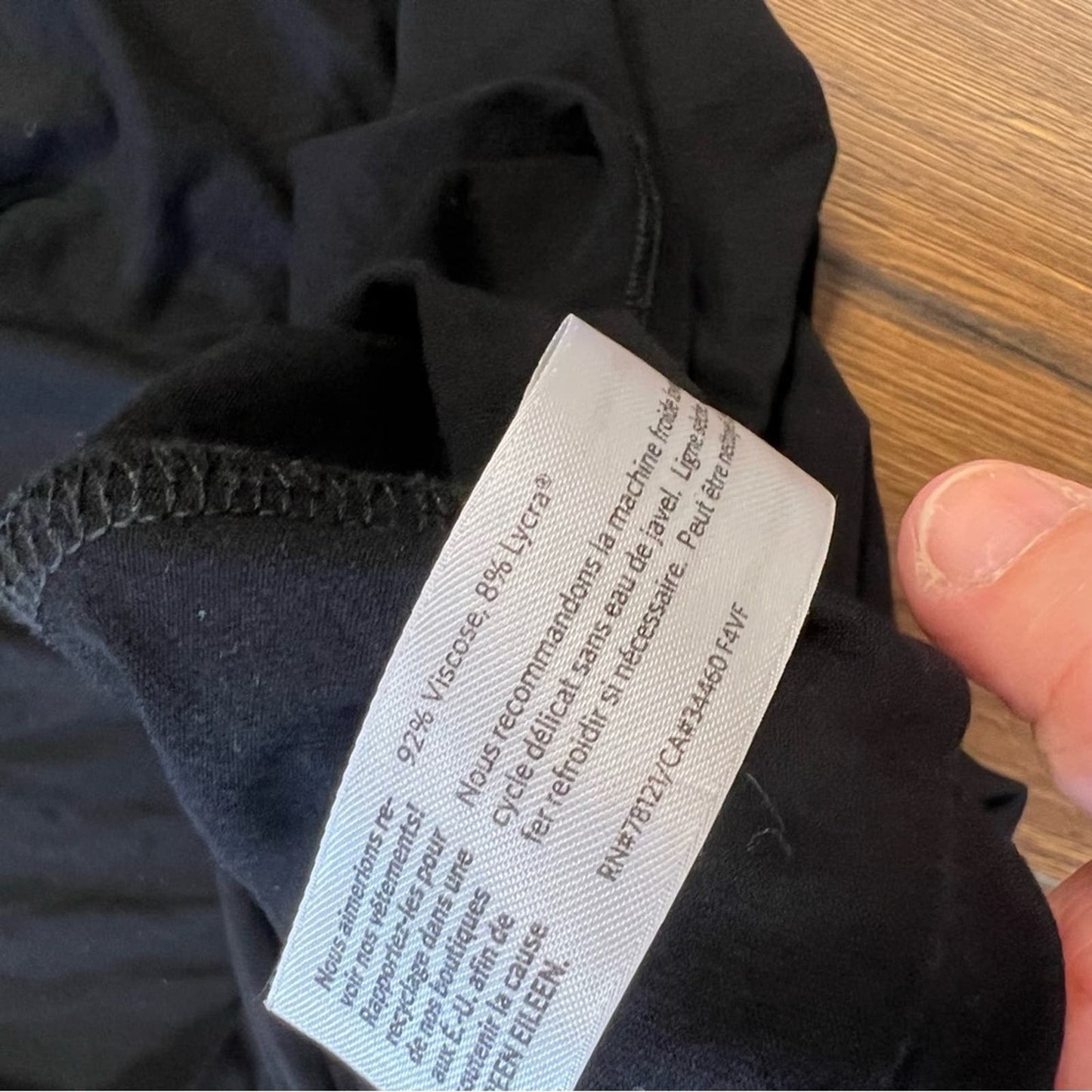 Eileen fisher black black scoop dress SZ XS
