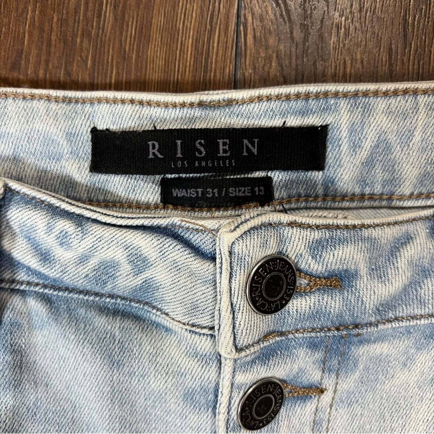 Risen Bottoms Aria Button Fly Skinny Jean SZ 13/31