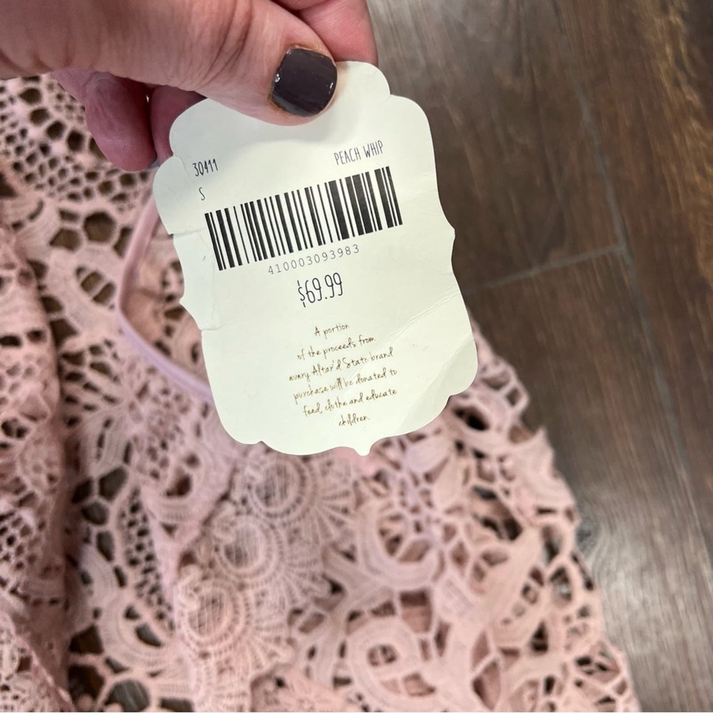 🆕 Altar’d State croqueted pink vest SZ SM