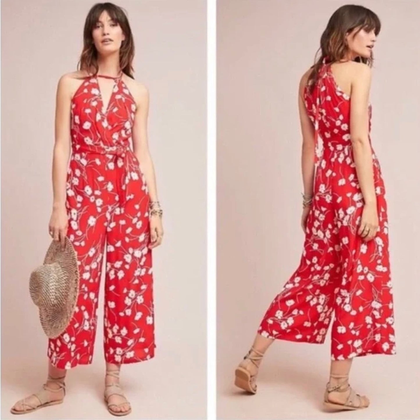 🆕 Maeve by Anthropologie Andros printed jumpsuit SZ 12