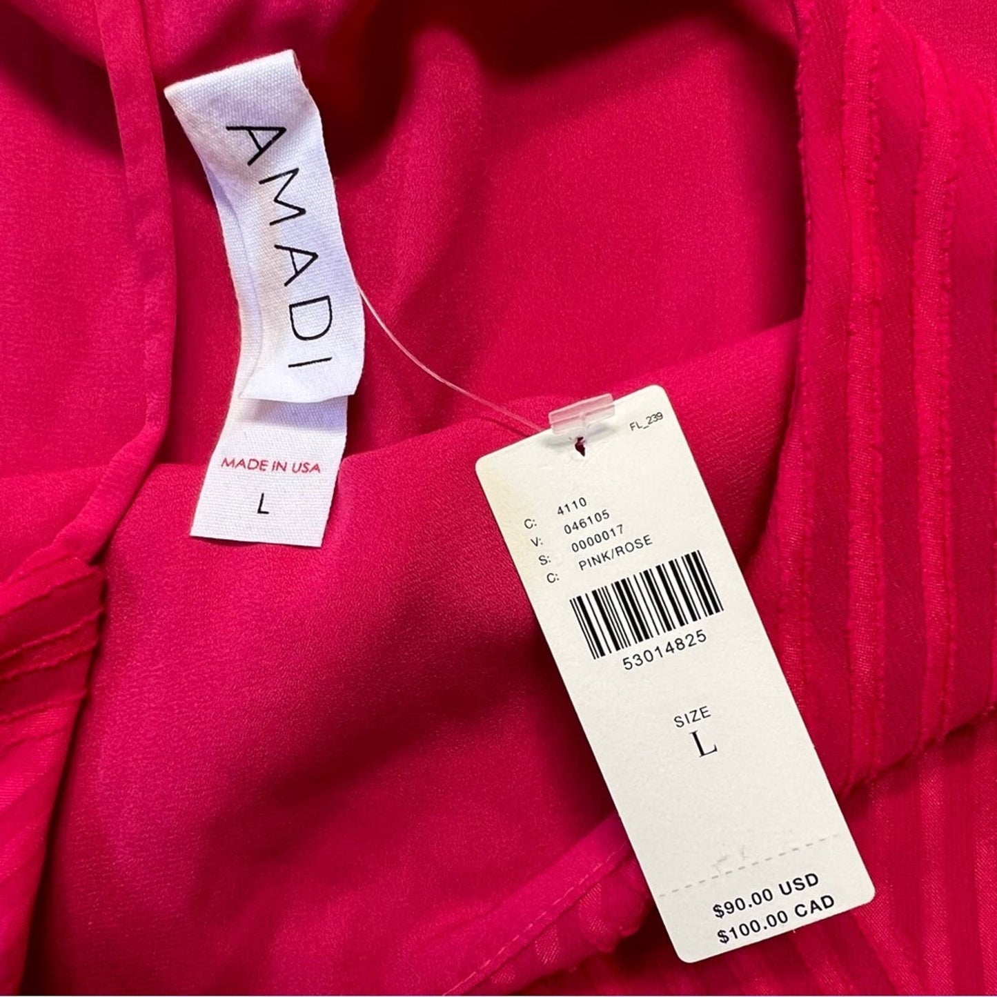 🆕 Anthropologie AMADI pink tiered tank SZ LG