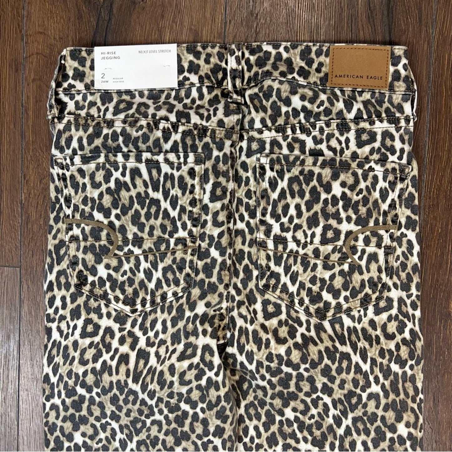 🆕 American Eagle leopard print jeggings SZ 2