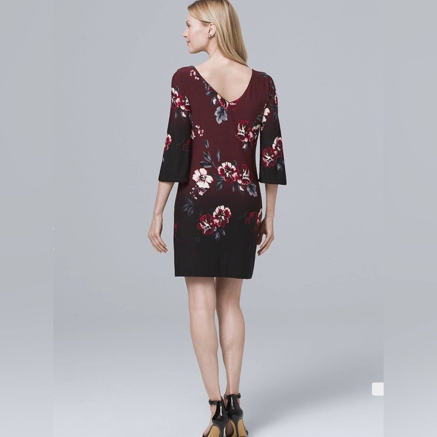White House black market Ultimate Reversible V-Neck Shift Dress SZ XL