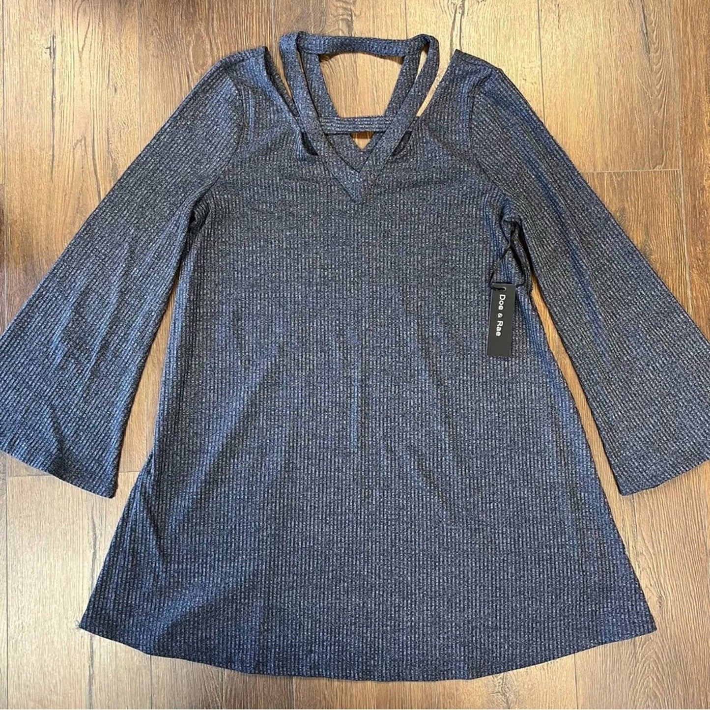 Doe & Rae blue dress mini dress SZ LG