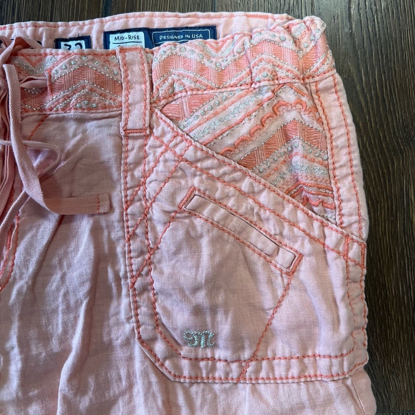 Miss me cargo linen shorts SZ 32