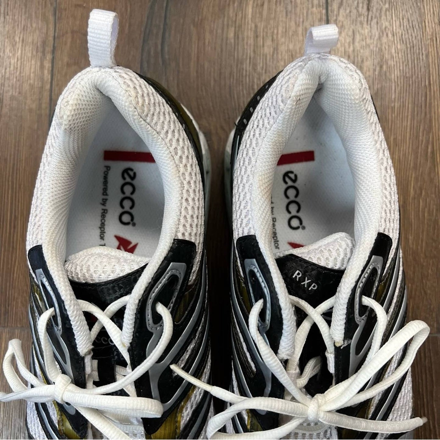 ECCO Women's XP 1660 Running Shoe, Black/White/Yellow SZ 9/9.5