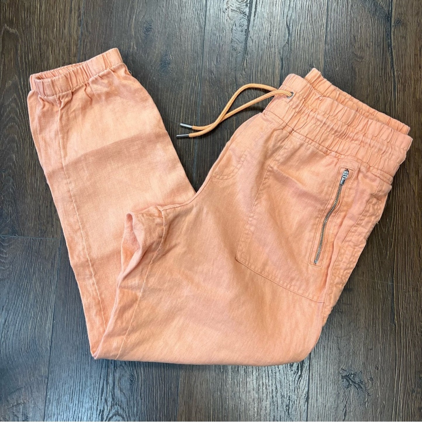 Athleta cactus peach linen pants SZ 10