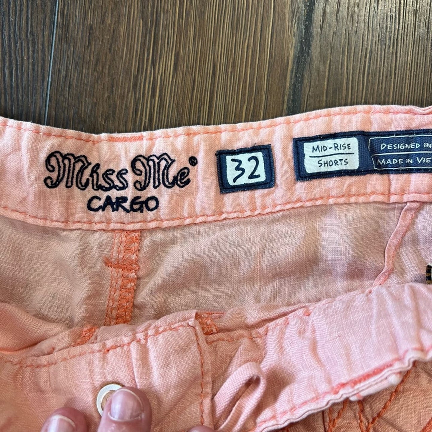 Miss me cargo linen shorts SZ 32