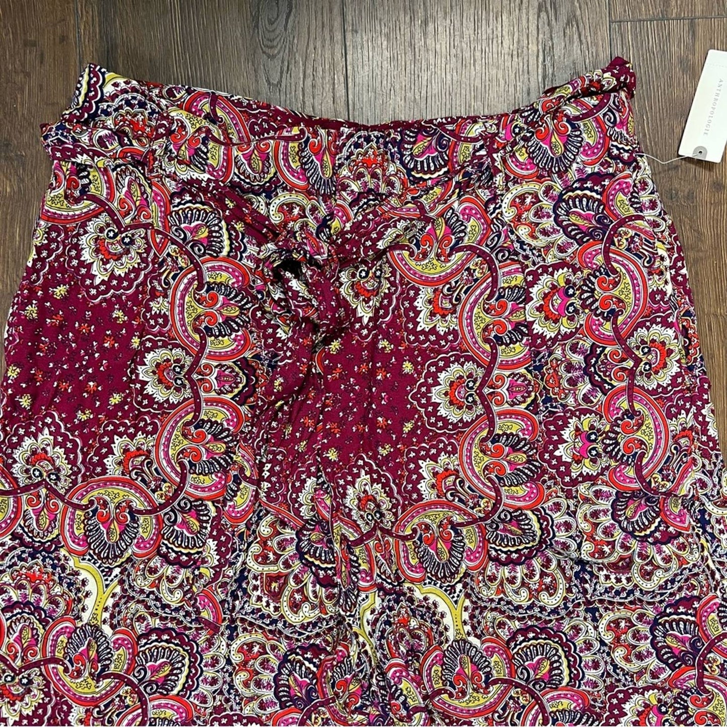 🆕 Anthropologie belted paisley Paluzza pants SZ 12