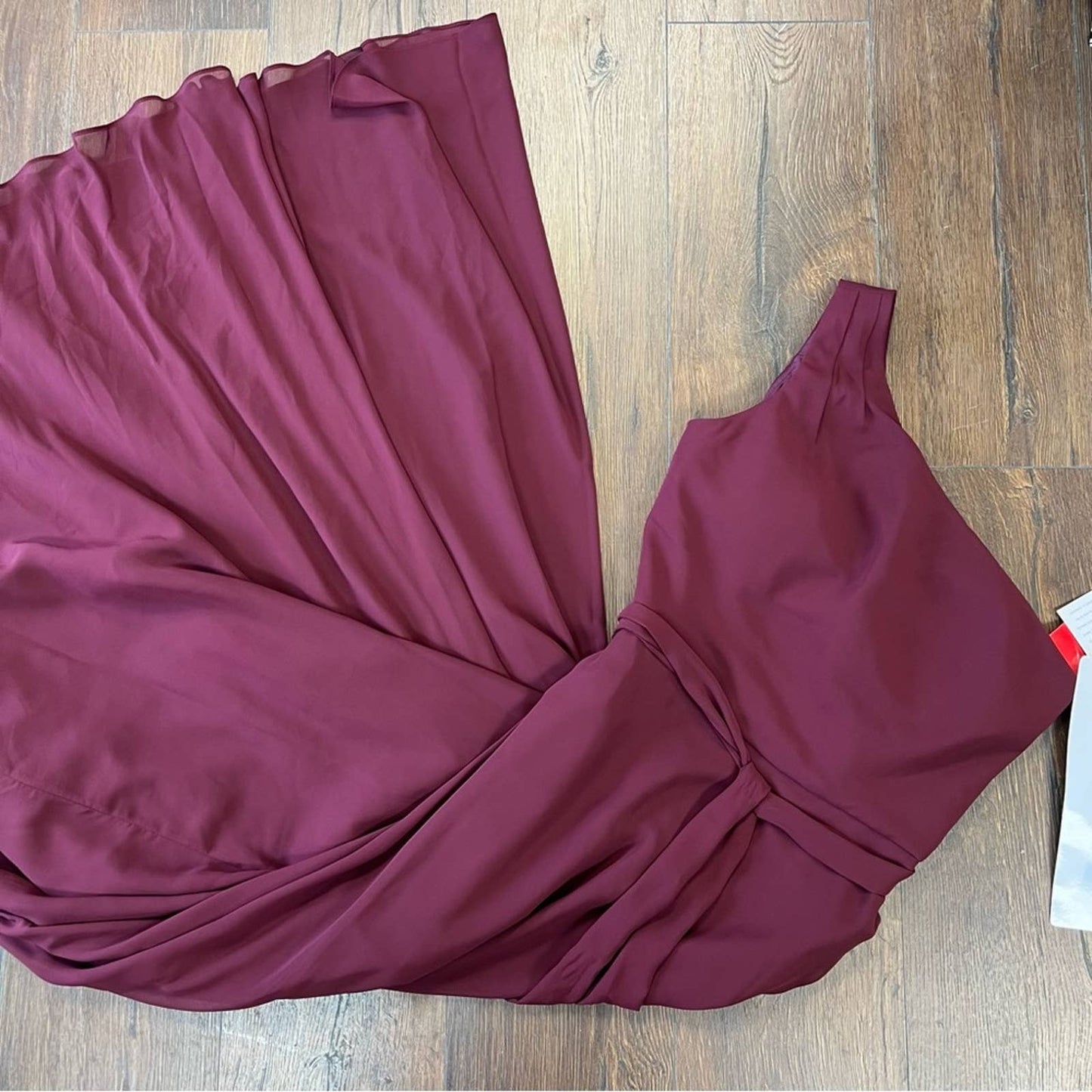 🆕 Mori lee One Shoulder Chiffon Bridesmaid Dress SZ 8
