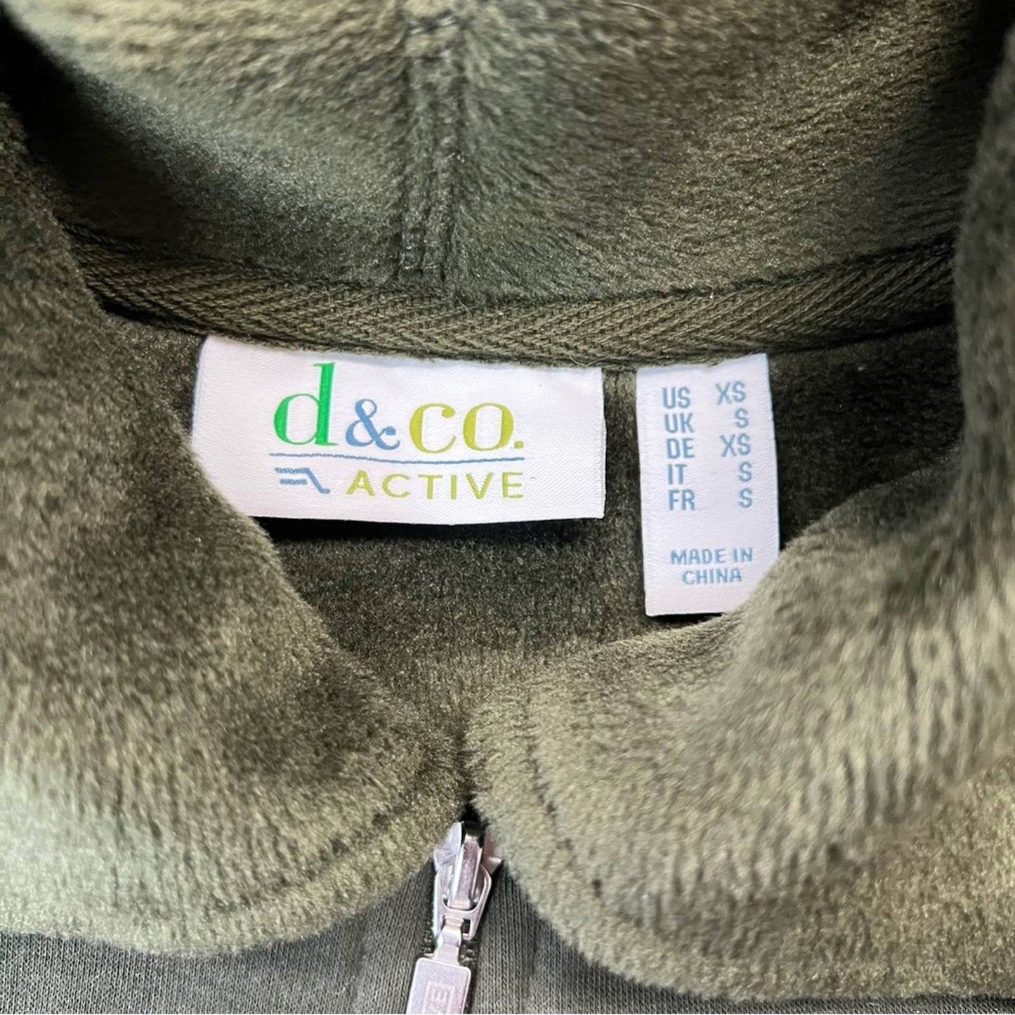 D&Co active quarter zip fleece lined sweatshirt SZ XS