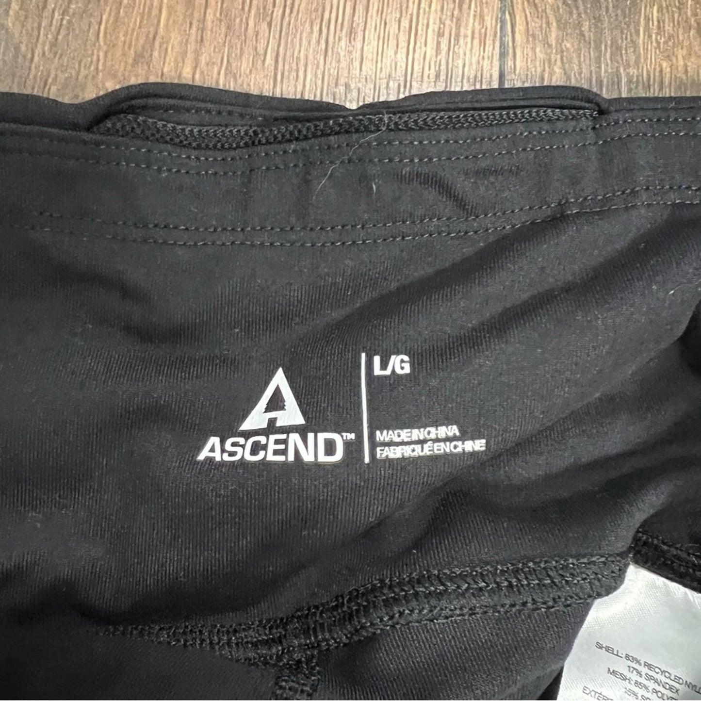 Ascend black side pocket yoga pants SZ LG