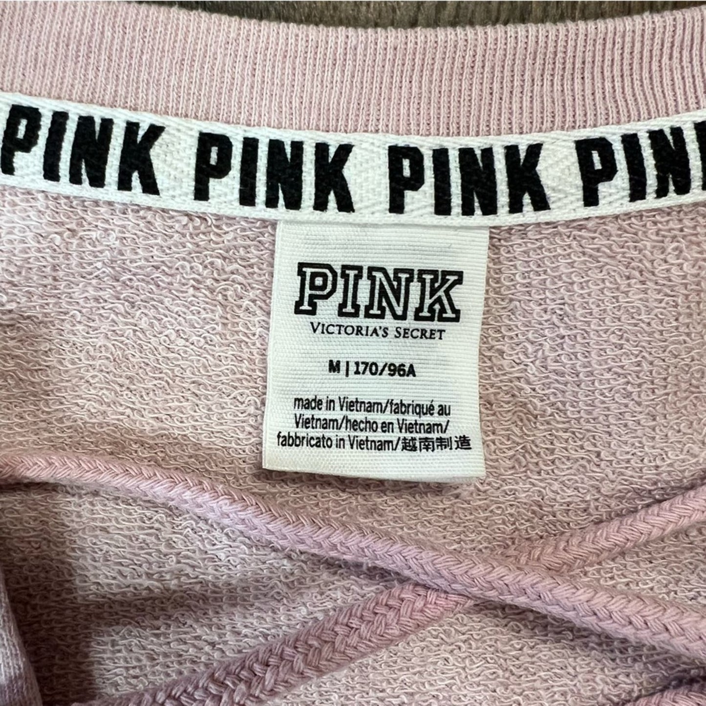Victoria secret PINK lace up sweatshirt SZ MED