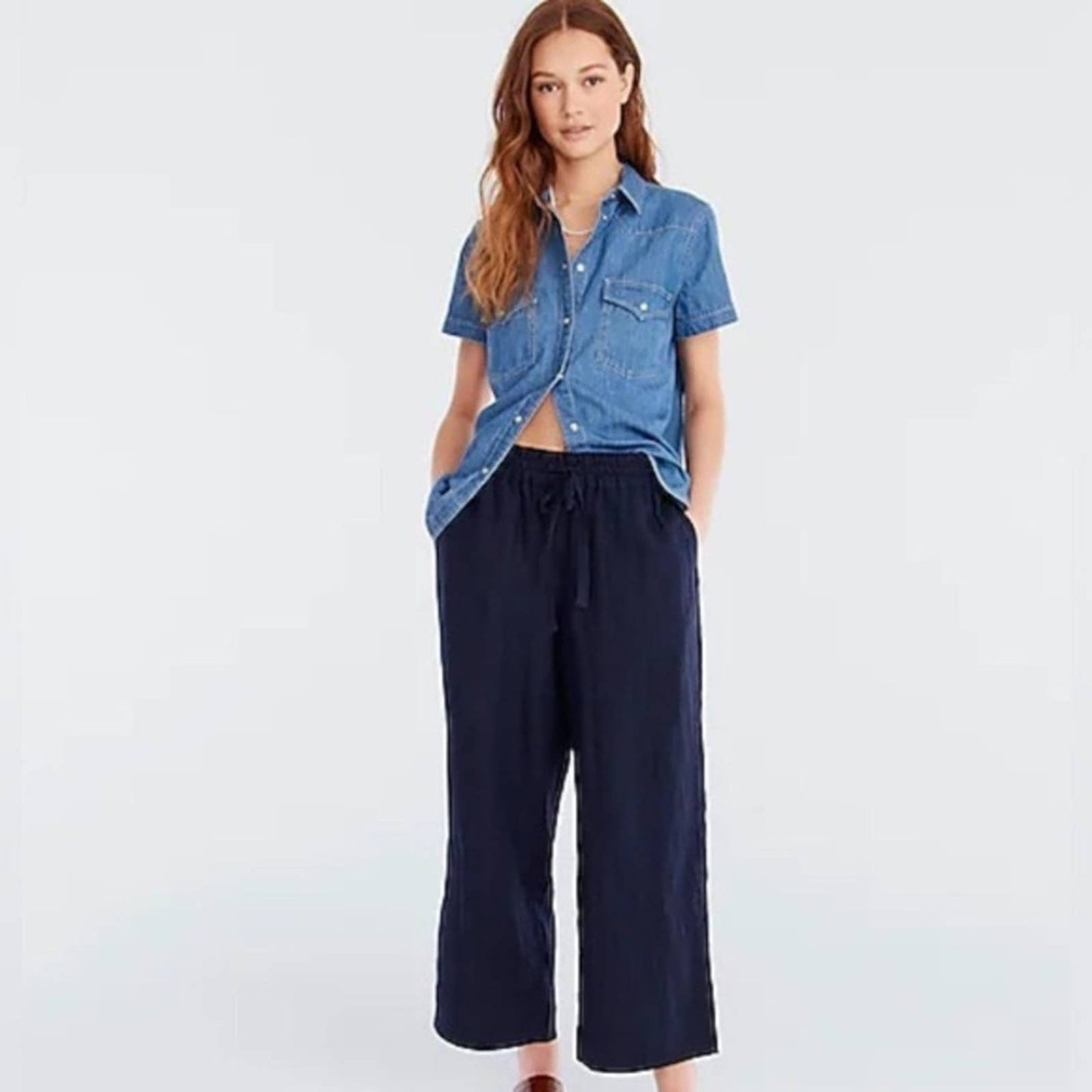 J.Crew linen pant SZ MED