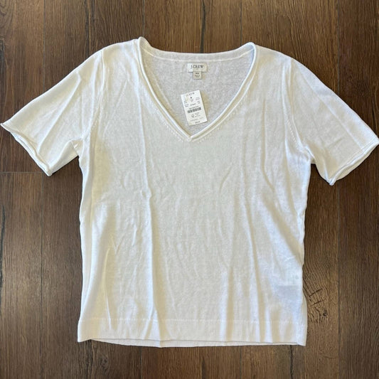 🆕 J.Crew linen blend White sweater SZ XS