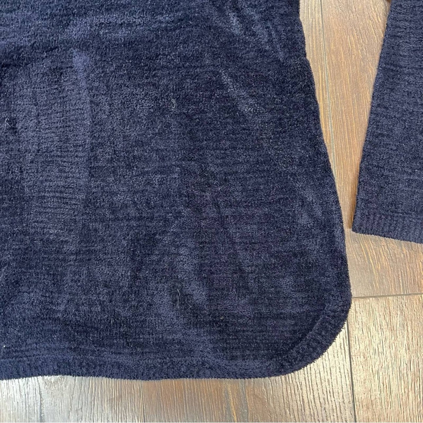 Talbots snuggly soft navy sweater with back tie SZ MED