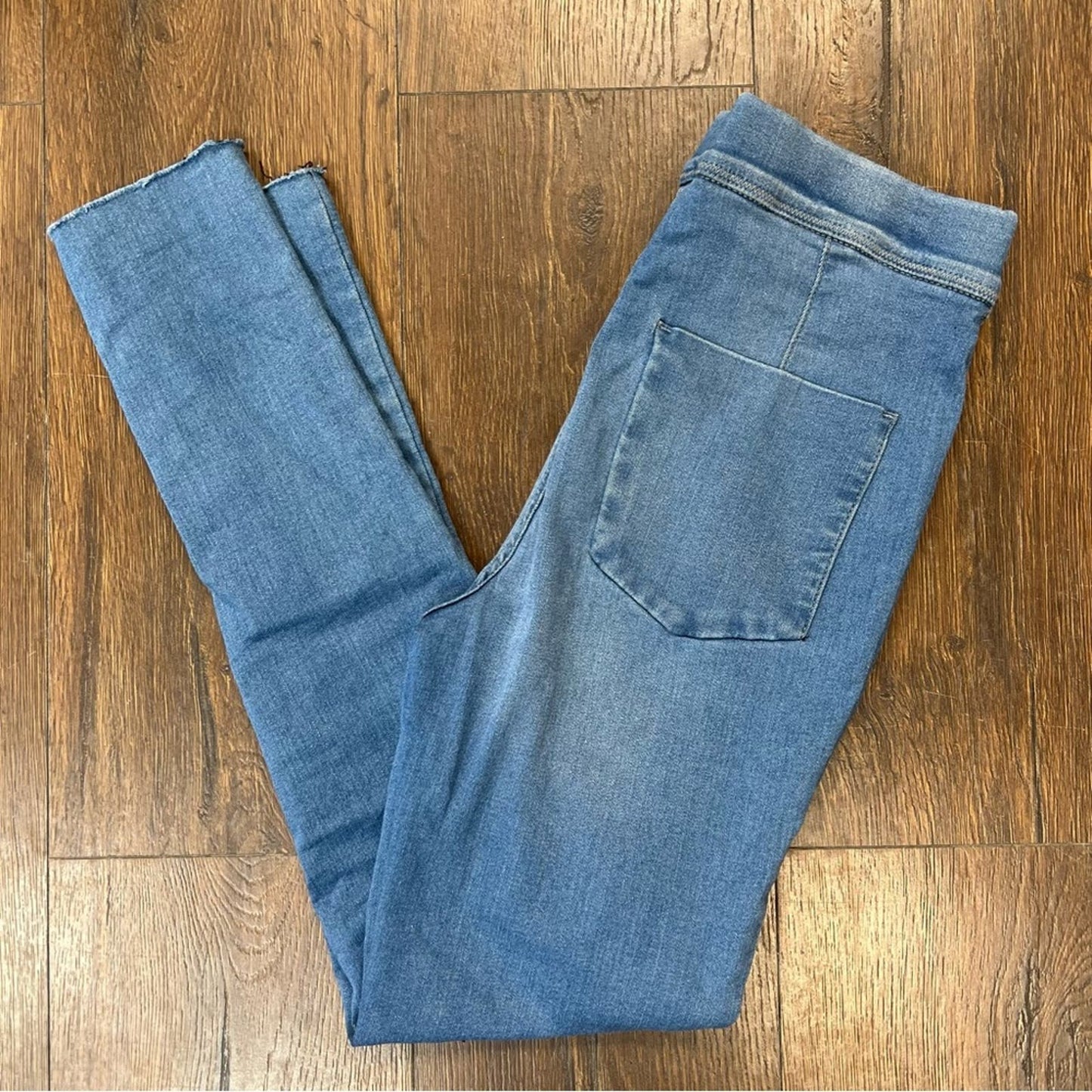 Free People Easy Goes It Denim Legging Light Wash SZ 28/6