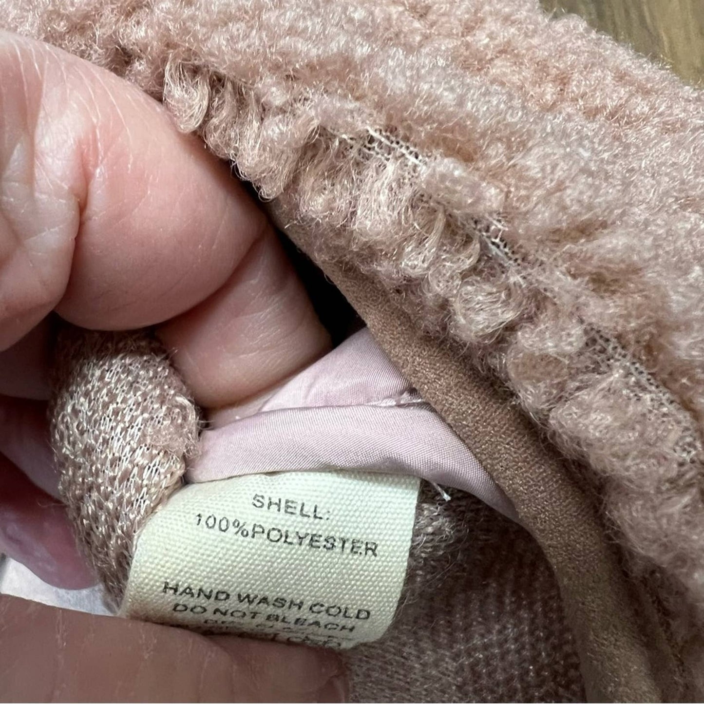 Peach Love California half snap pullover Sherpa SZ LG
