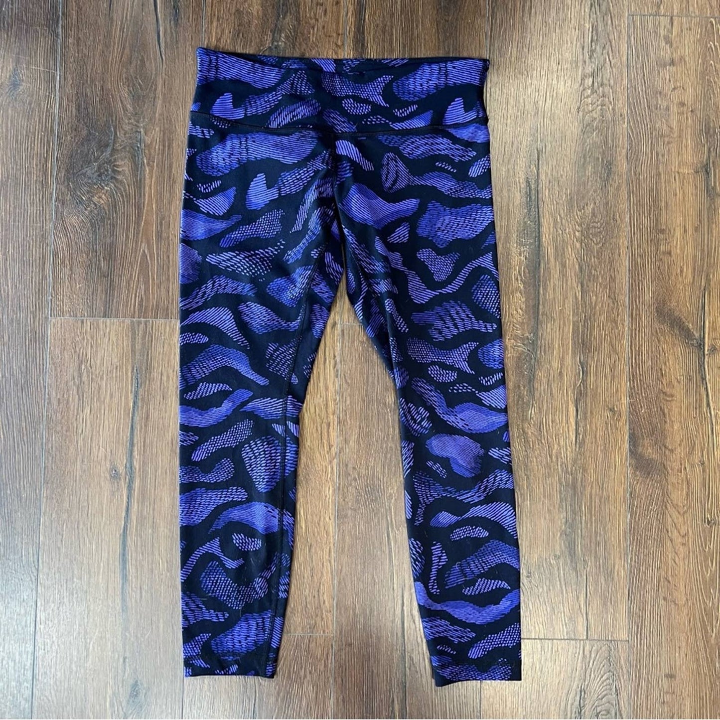 Lululemon Wunder Under Pant III Warp Super Purple Black SZ 10