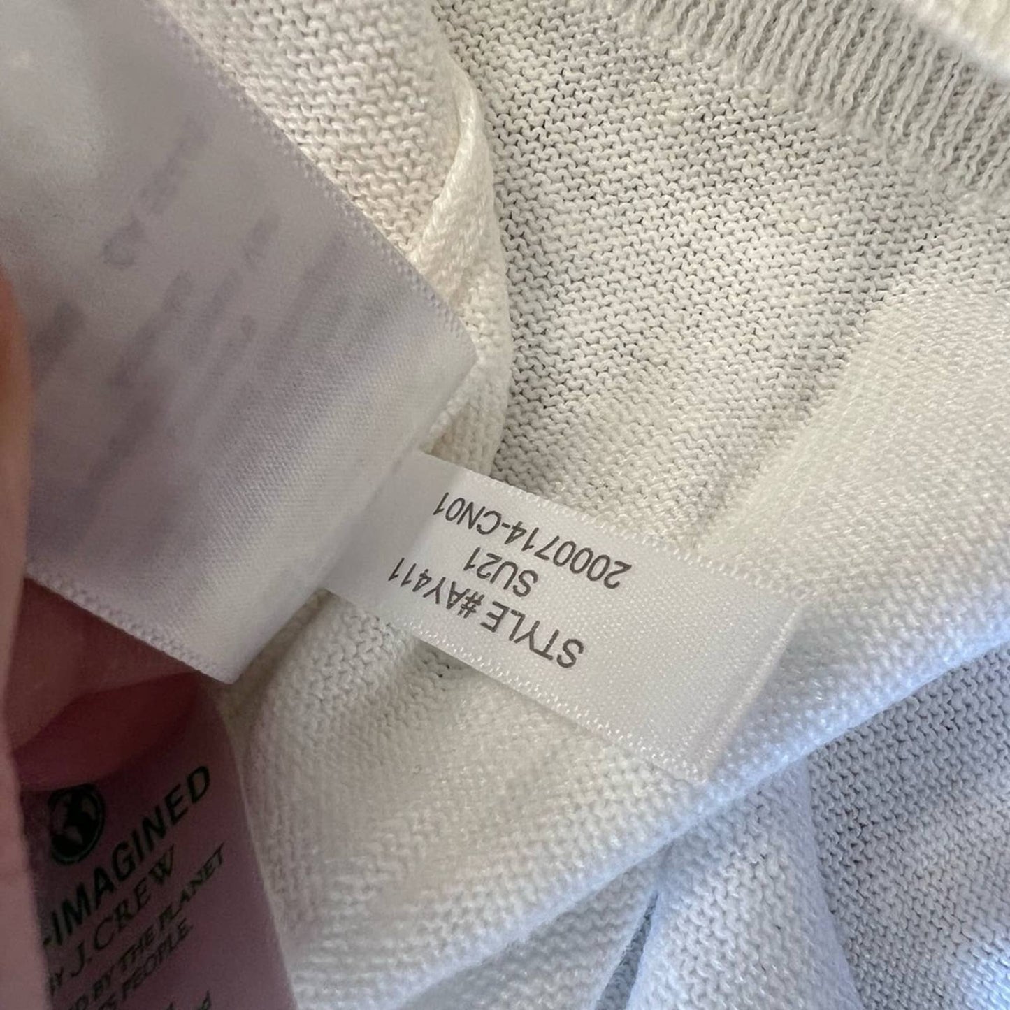 🆕 J.Crew linen blend White sweater SZ XS