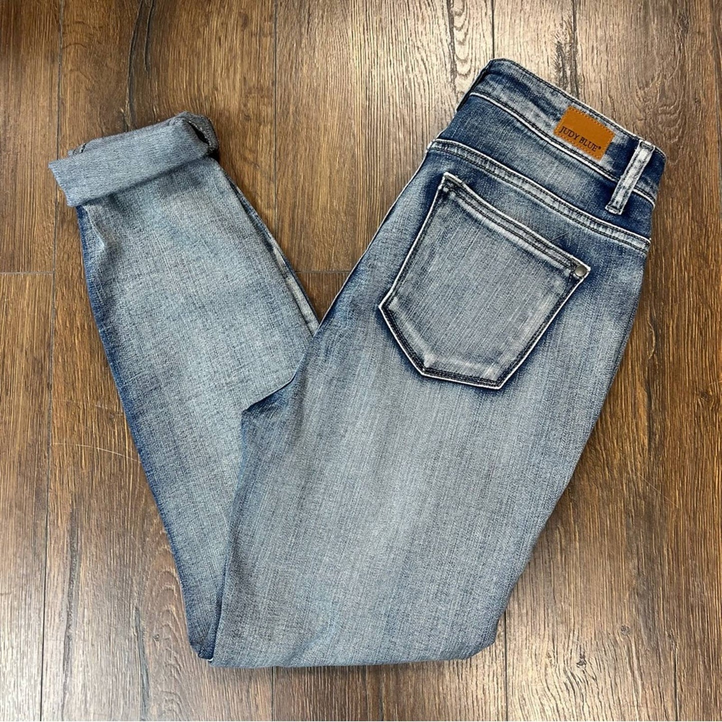 Judy Blue High Rise Heavy Handsand Skinny Jeans SZ 9/29