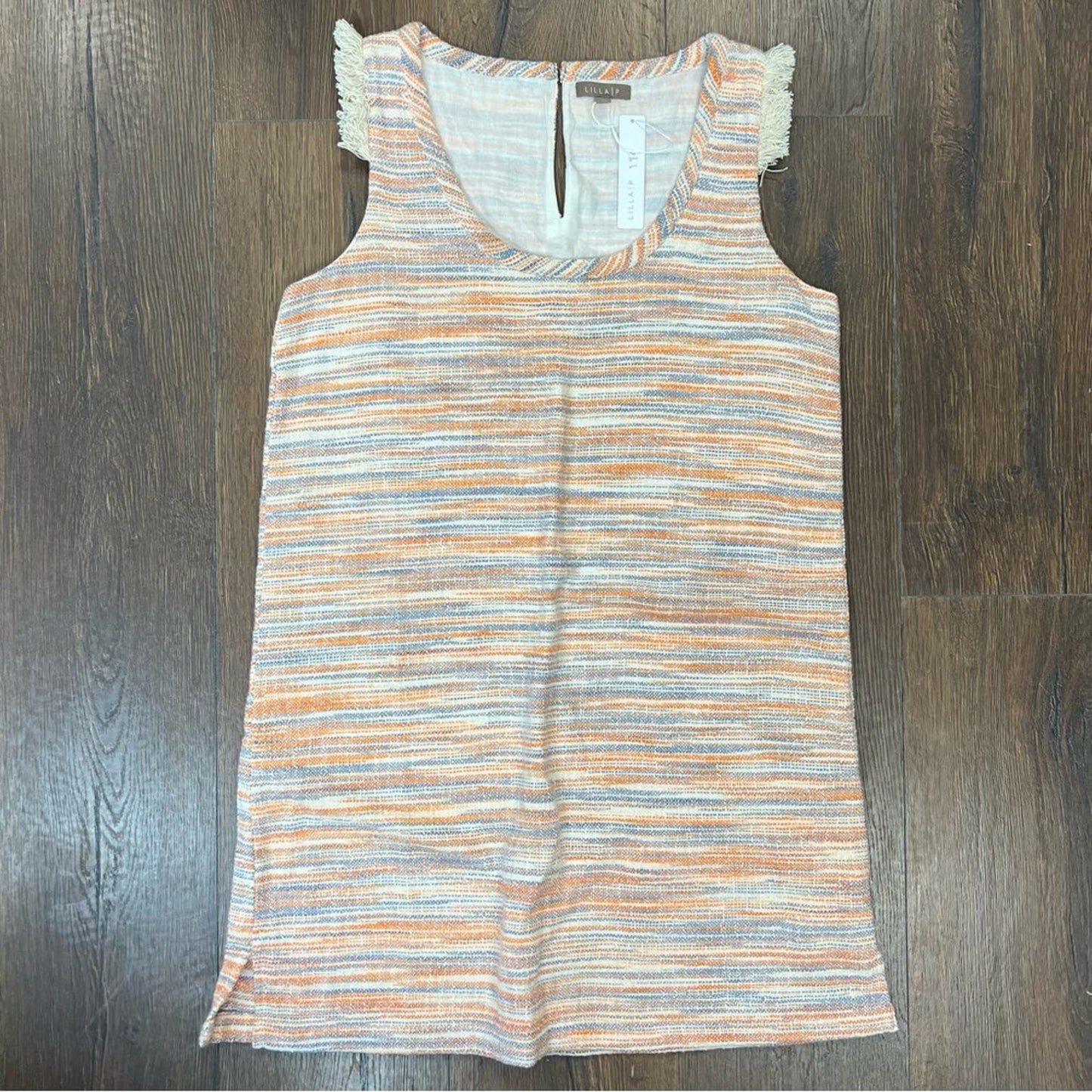 🆕 Lilla P. Cotton Woven Slub Shift Dress SZ MED