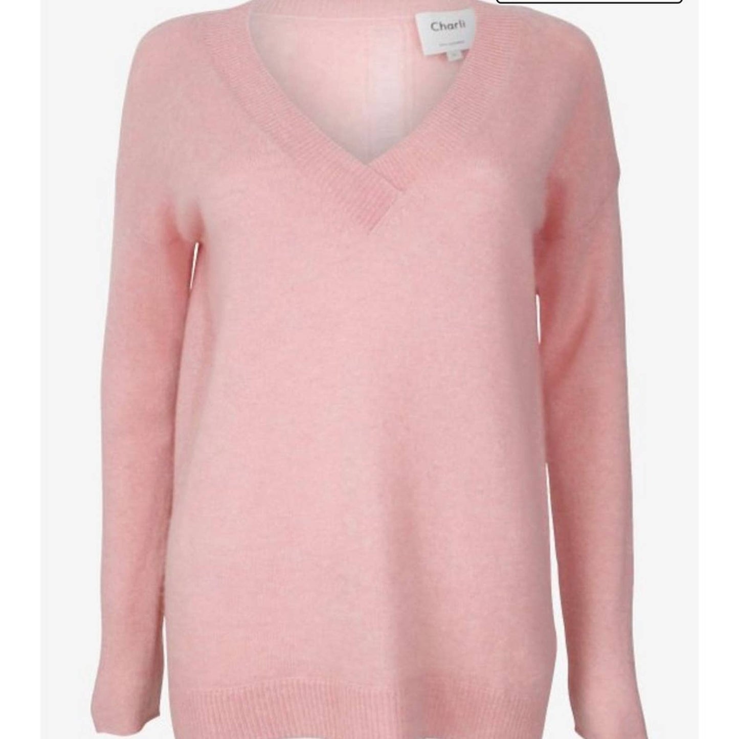 CHARLI Celii V-Neck Jumper Pink SZ SM