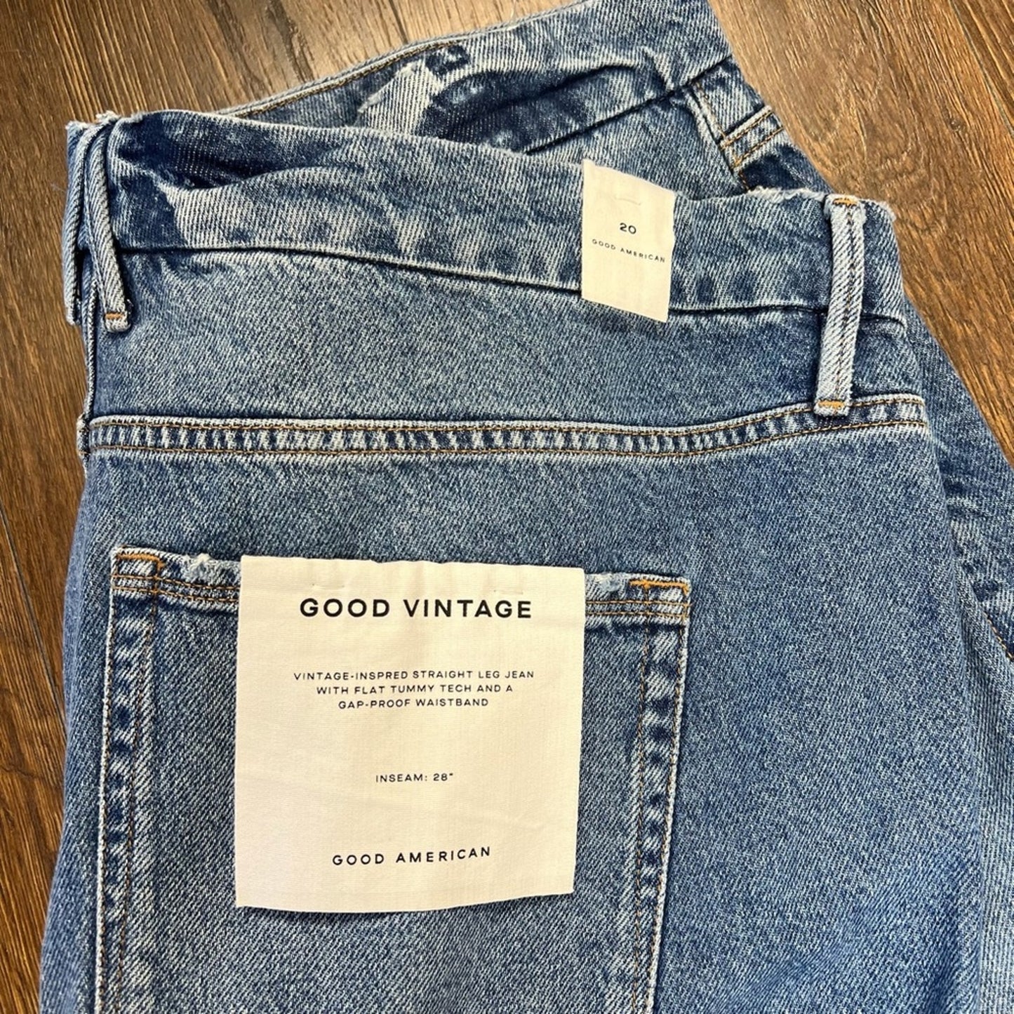 🆕 GOOD AMERICAN Good Vintage Jagged Hem SZ 20