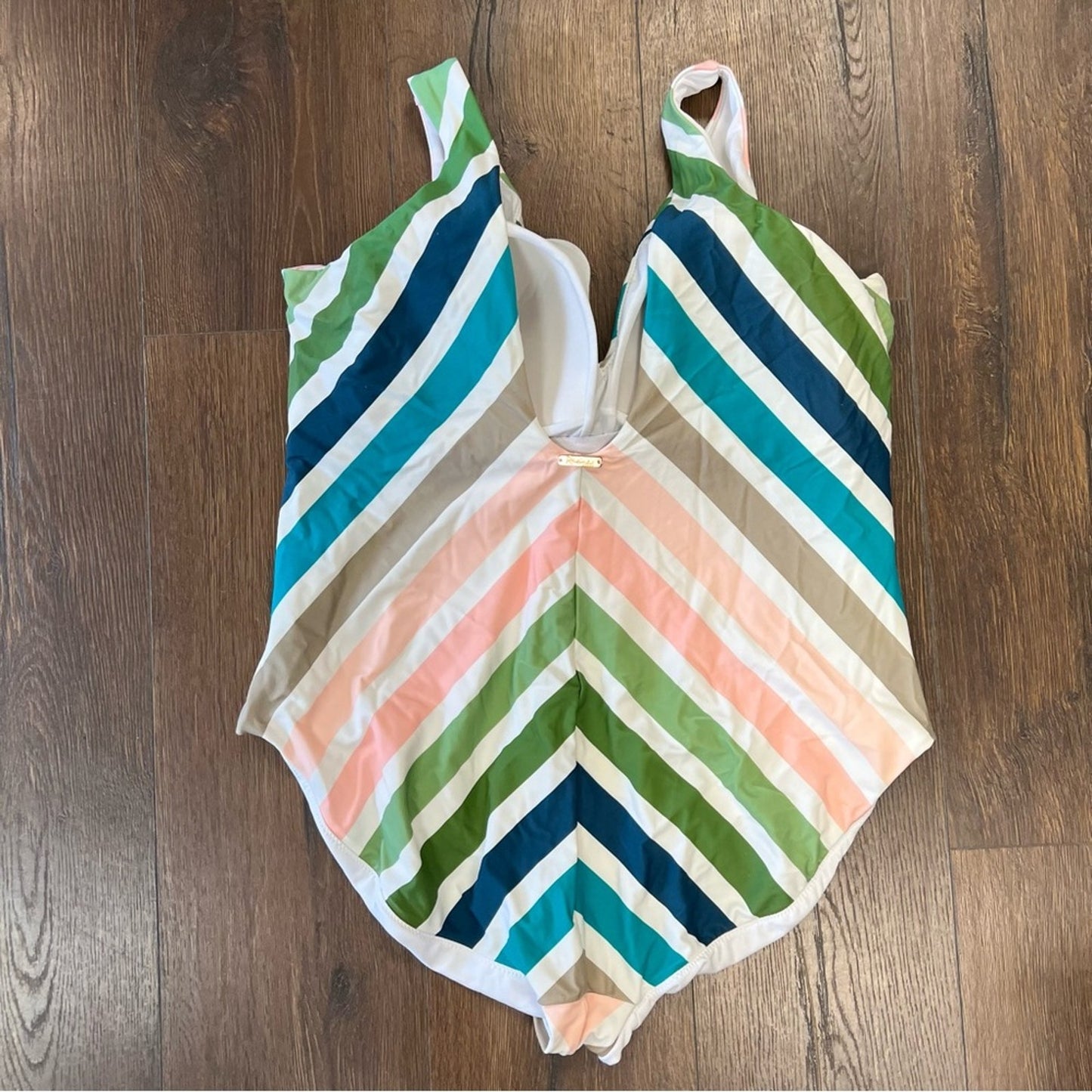 Raisins Curve Slimming Swimsuit Womens Striped One Piece Swimsuit Size 24W