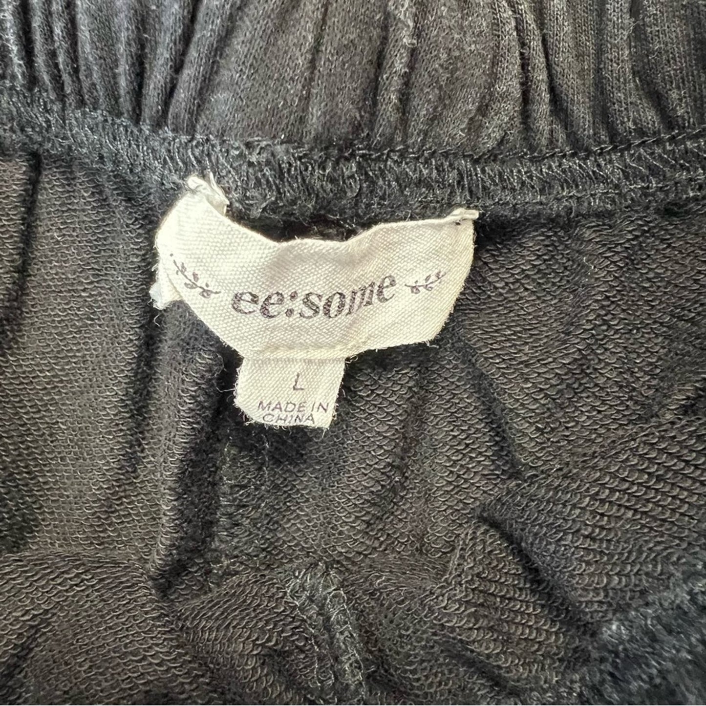 ee:some black drawstring vintage shorts SZ LG