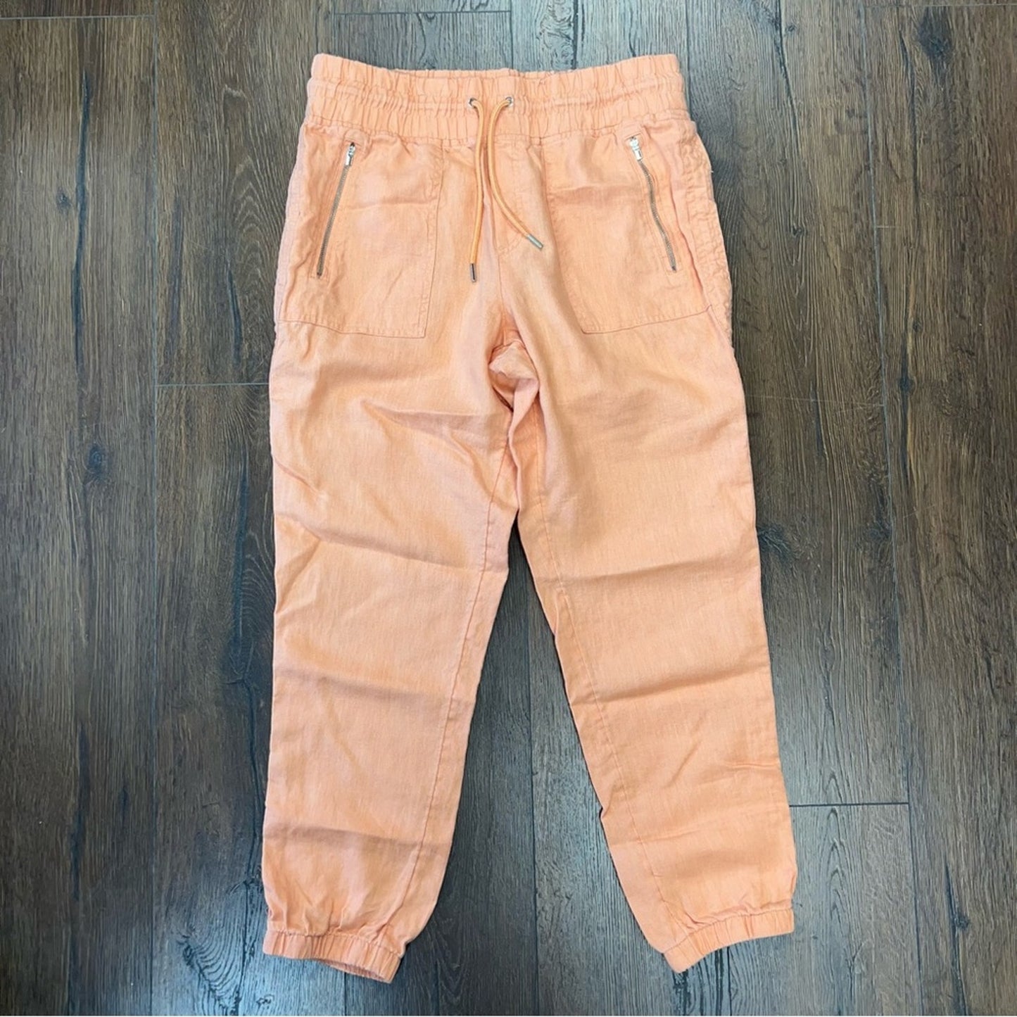 Athleta cactus peach linen pants SZ 10