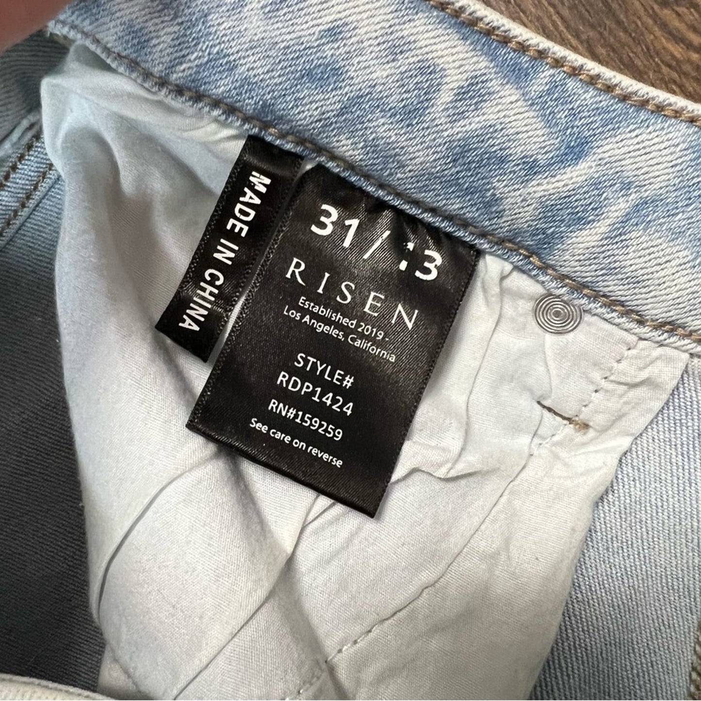 Risen Bottoms Aria Button Fly Skinny Jean SZ 13/31