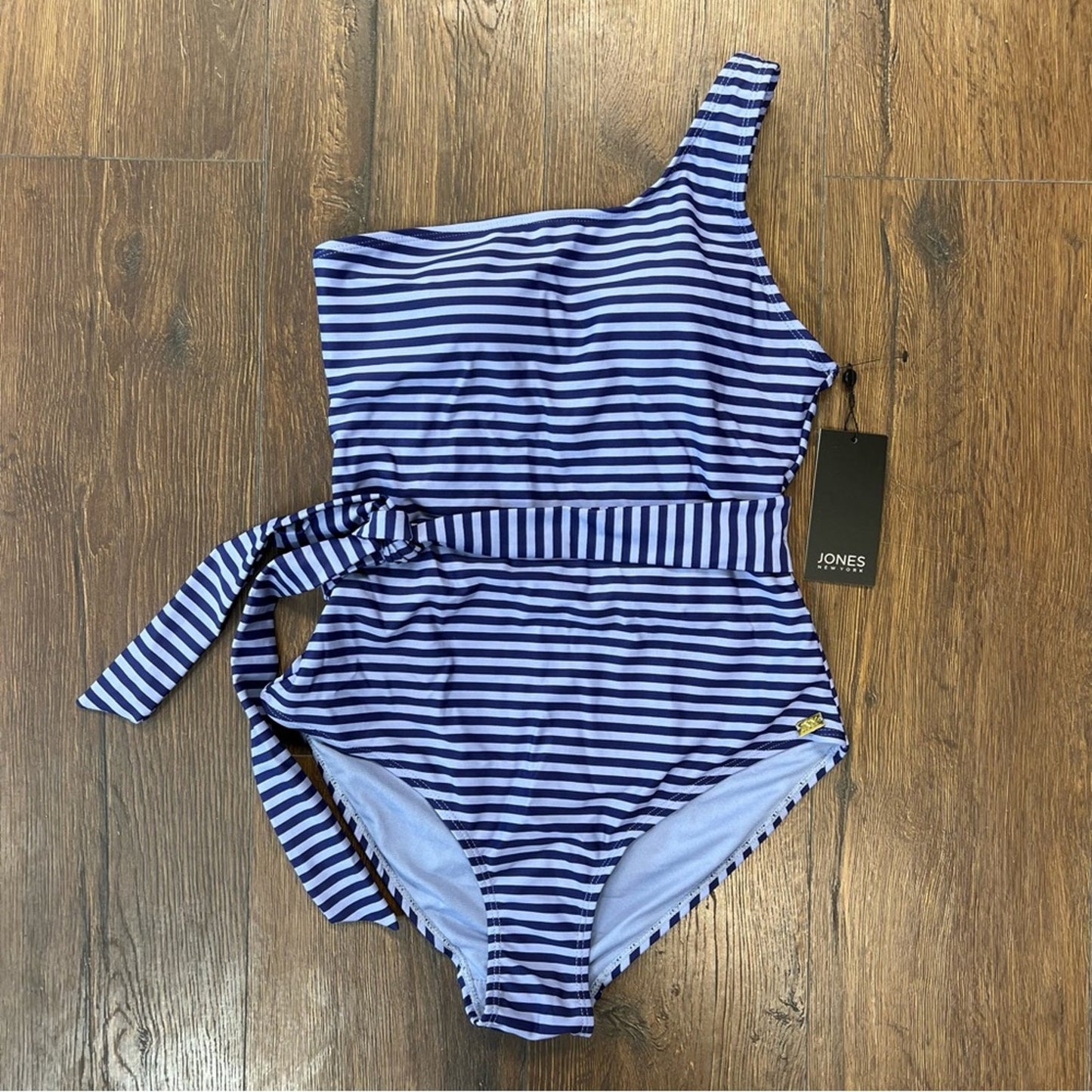 🆕 Jones New York One-Shoulder One-Piece Swimsuit SZ MED