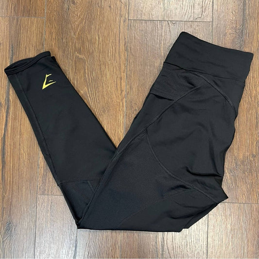 gymshark black butt lift drawstring leggings SZ LG