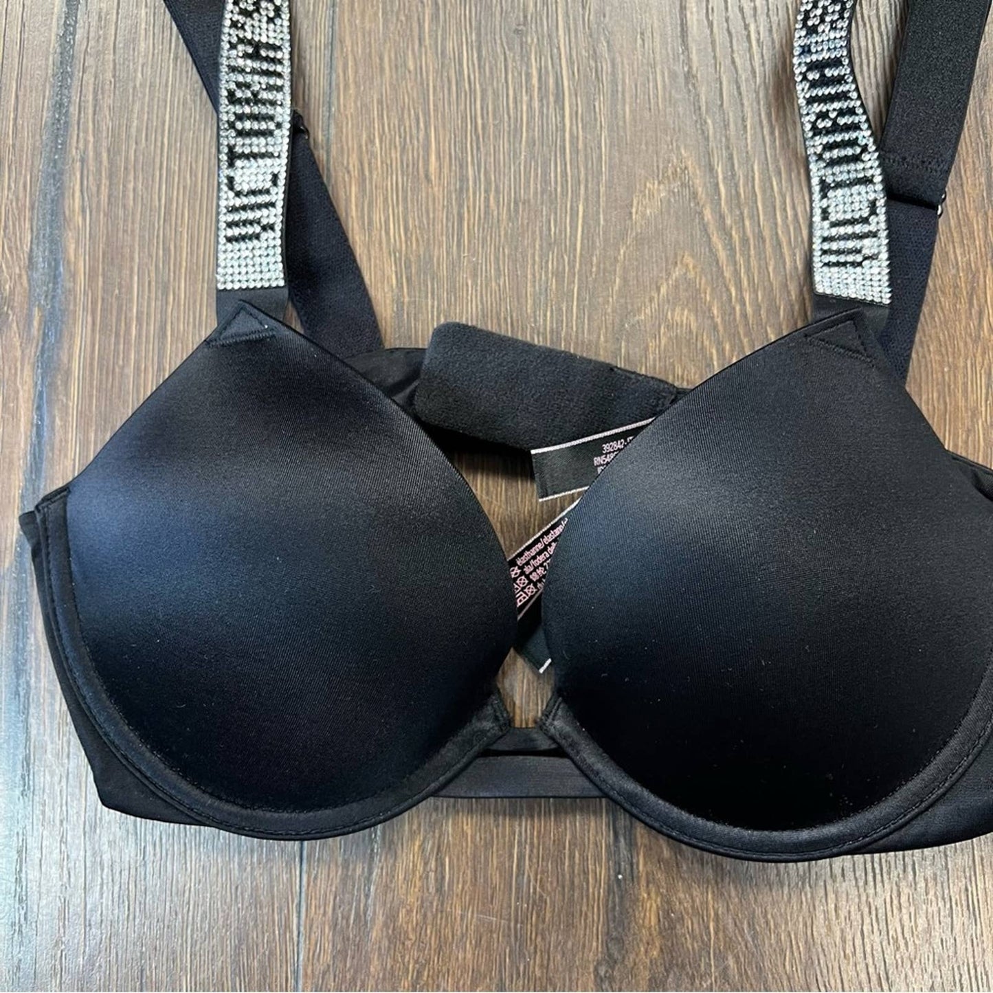 Victoria's Secret Very Sexy Shine Straps Push Up rhinestone Bra SZ 32B