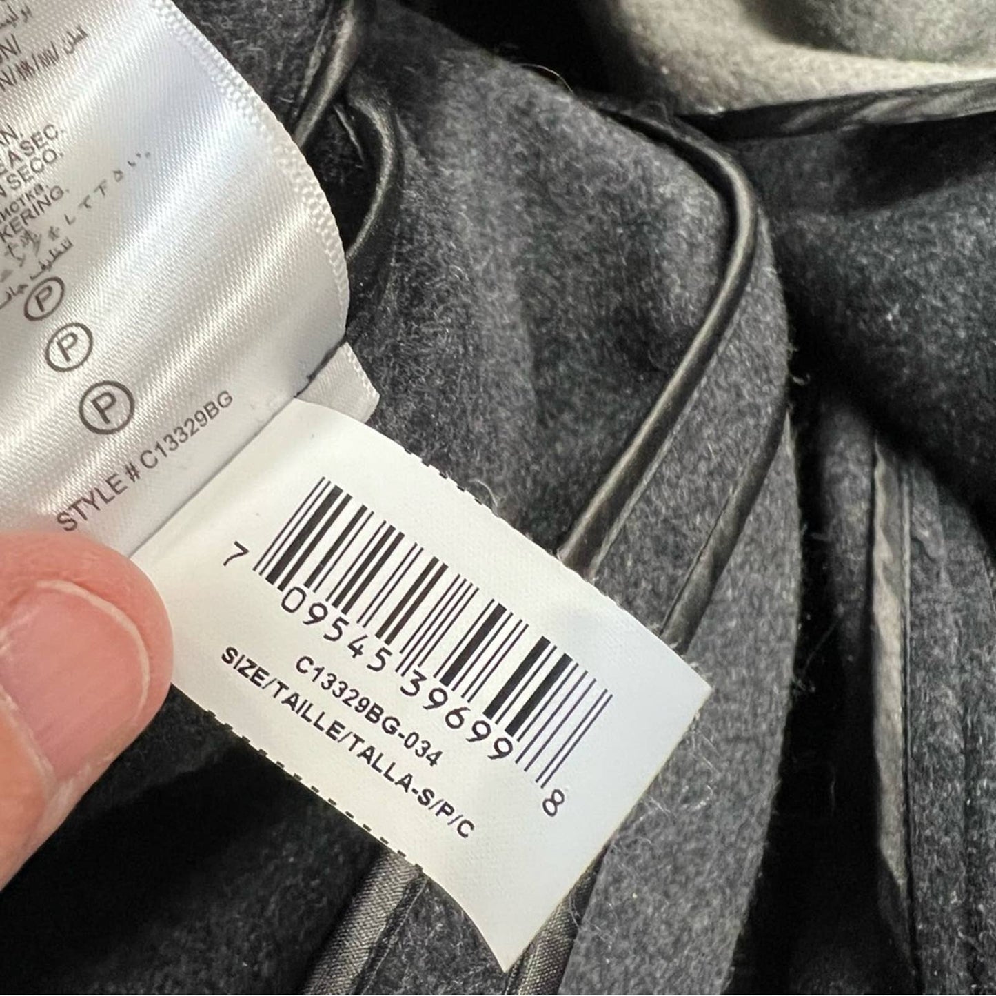 Marcelle Margaux | BCBG Charcoal Belted Wool Jacket SZ SM