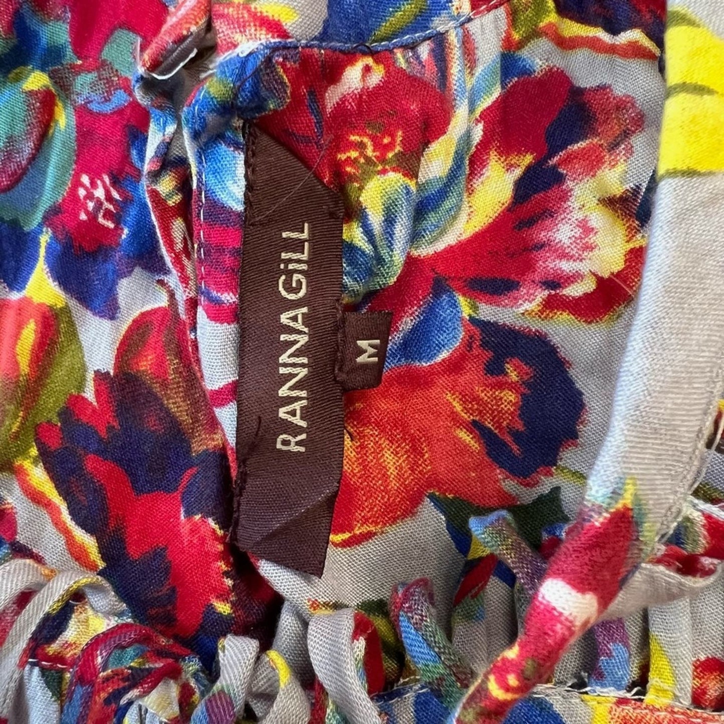 Ranna Gill Faye floral tank SZ MED