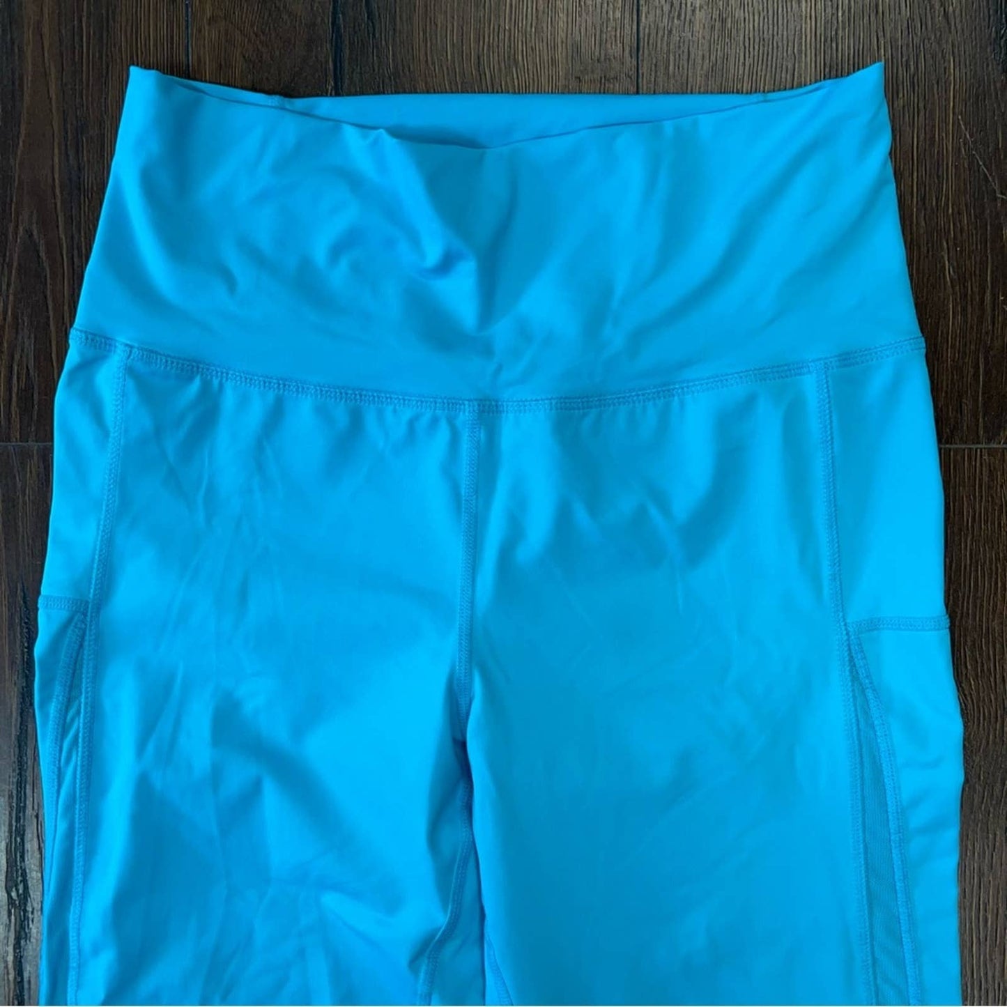 ZYIA Active High Rise Turquoise Mesh Panel Legging SZ 6/8