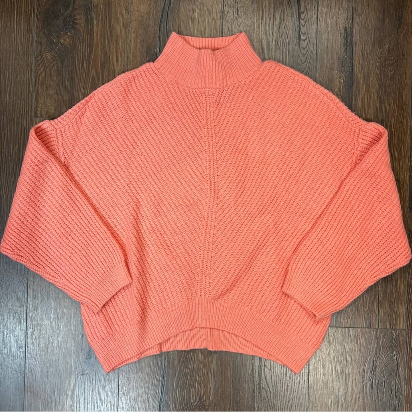 Express coral mock turtle neck sweater SZ MED