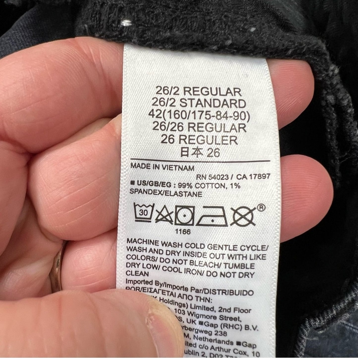 Gap High Rise Cheeky Straight Jeans with Washwell SZ 26/2