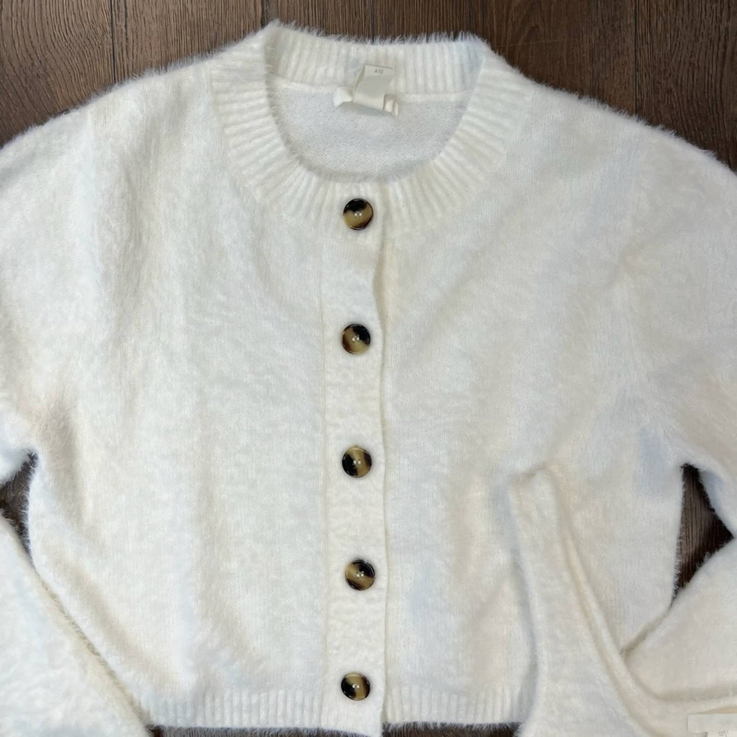 H&M 2 piece fluffy cardigan set SZ LG