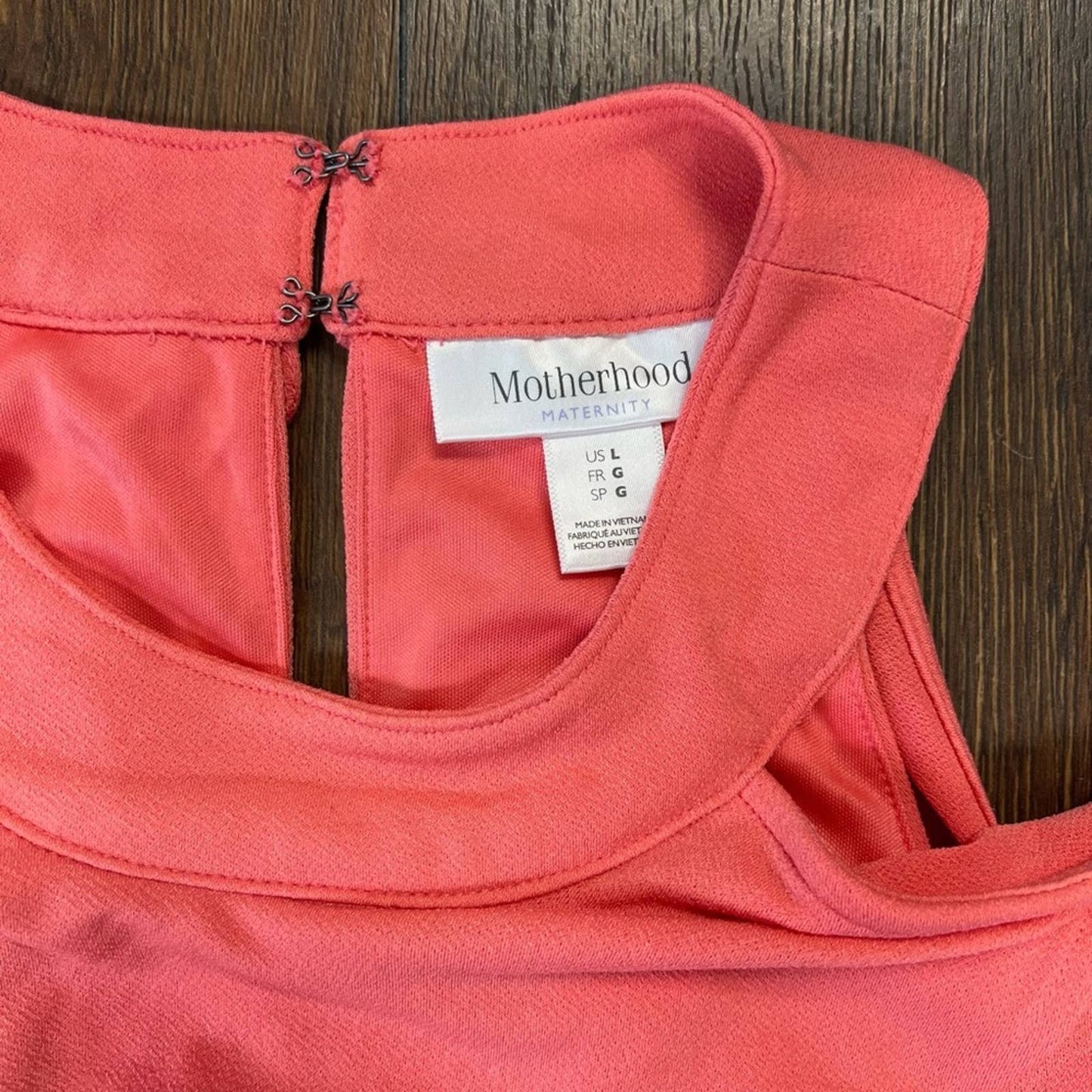 Motherhood maternity ruffle top dress SZ LG