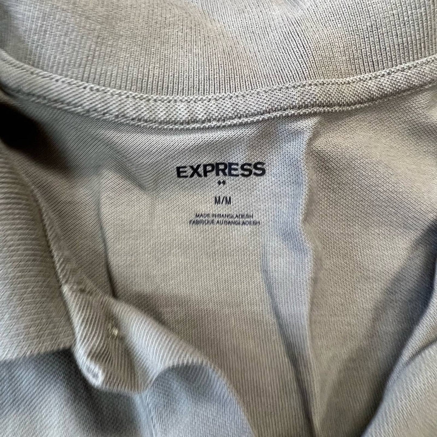 Express olive polo SZ MED