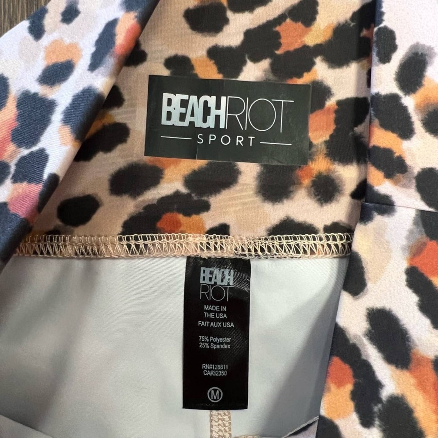 Beach riot Piper Legging Watercolor Leopard SZ MED