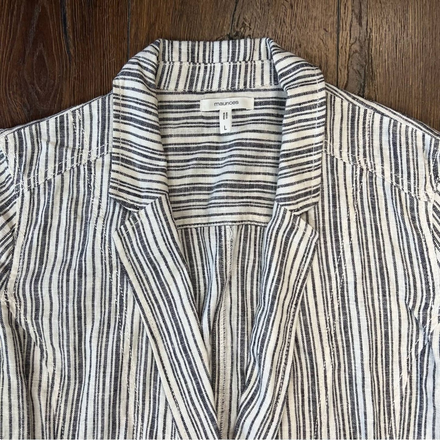 Maurices’s striped linen blazer SZ LG